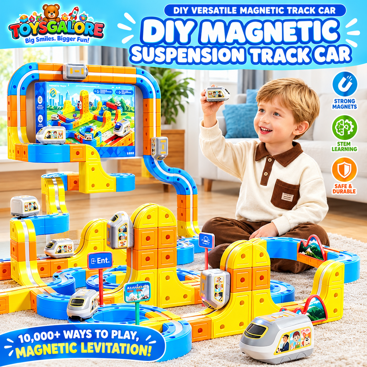 Toysgalore™ Magnetic Train Set