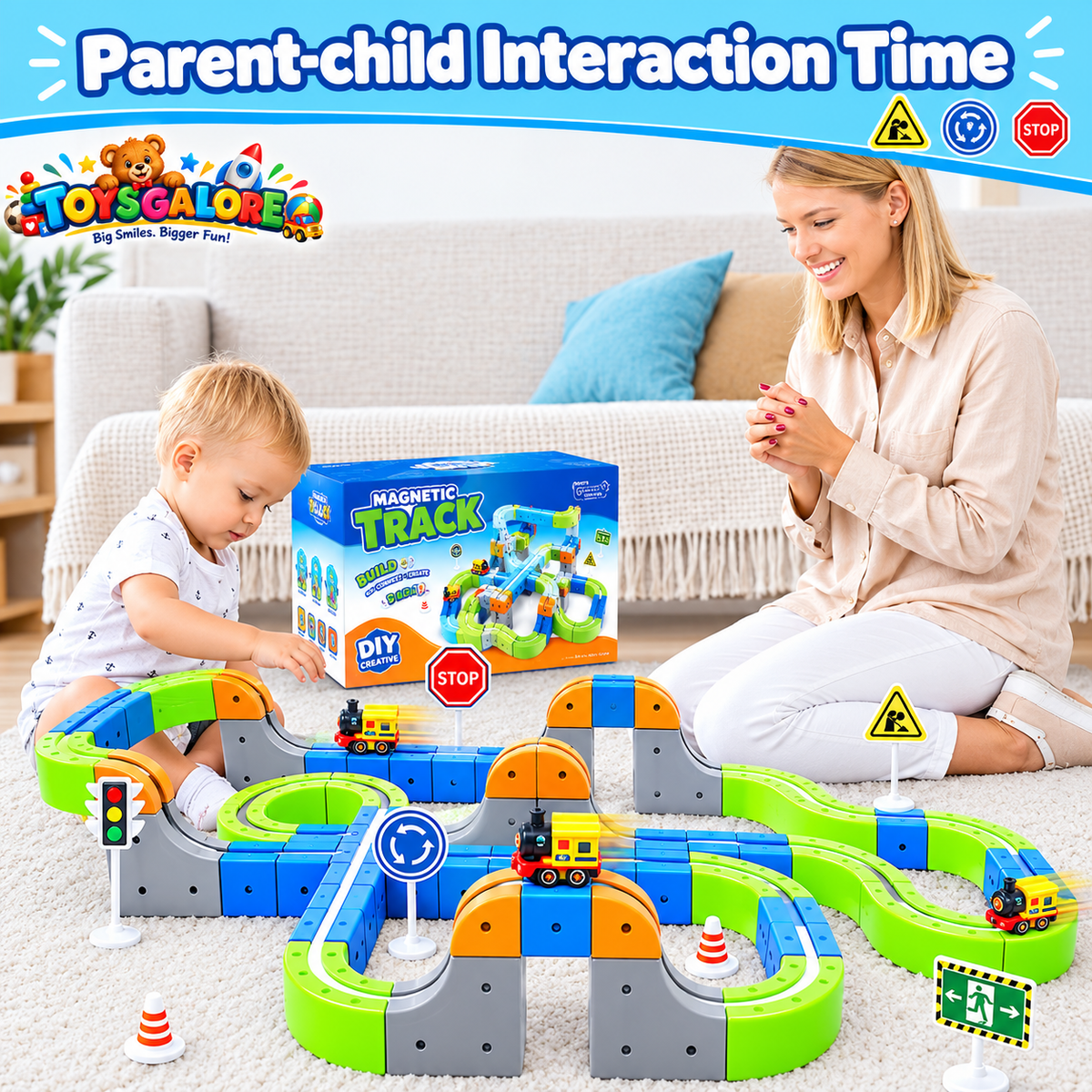 Toysgalore™ Magnetic Train Set