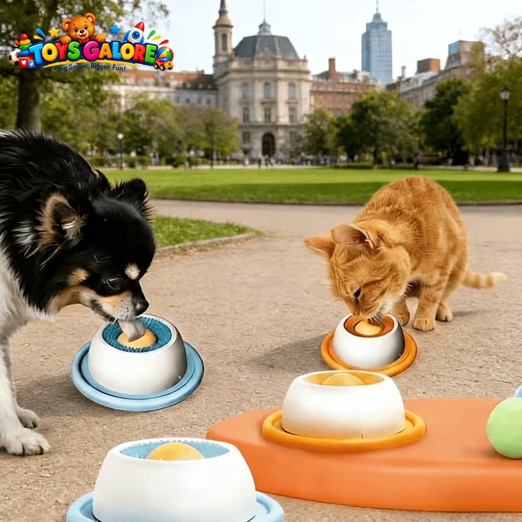 Watermarked outdoor pet feeding image