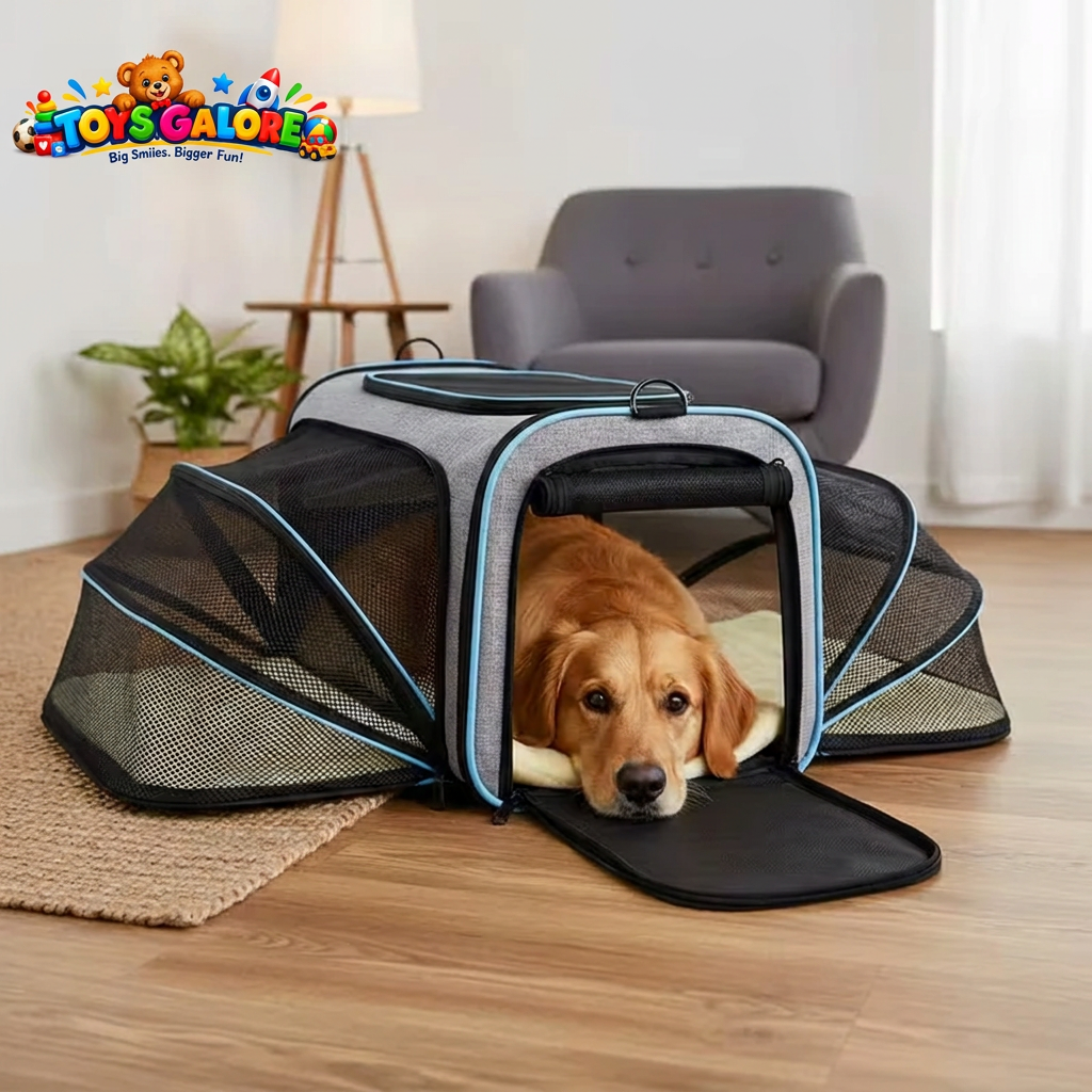 Watermarked pet carrier lifestyle image